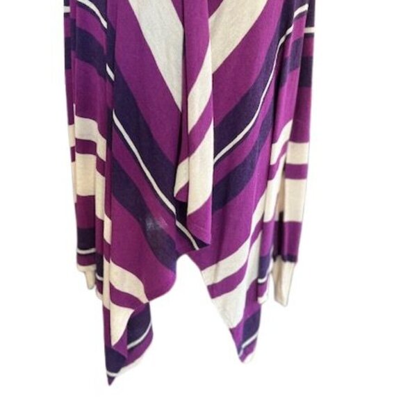 Lane Bryant Purple and White Open Wrap Cardigan – Size 14/16 – Like New! - Picture 3 of 8